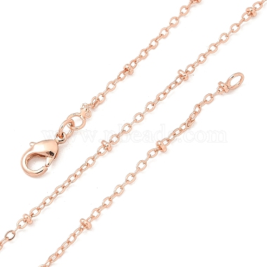 2mm Rack Plating Brass Satellite Chain Necklaces for Women Men(MAK-L044-11RG)-4