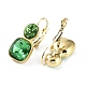 Glass Square Leverback Earrings(EJEW-P245-02G)-3