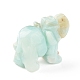 Décoration d'affichage de figurine de pierre précieuse naturelle d'éléphant(G-F737-02B)-4