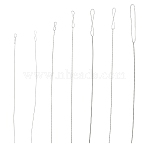 7pcs 7 Styles Stainless Steel Straight Sewing Embroidery Threads, for Braided Bracelet Necklace Jewelry Making, Stainless Steel Color, 139x0.7mm, 1pc/style(FIND-YWC0014-004)