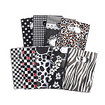 Printed Plastic Bags, Rectangle, Black, 25x20cm(X-PE-T003-20x25cm-01)