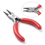 Red Carbon Steel Round Nose Pliers(P017Y-3)