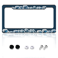 Aluminum Alloy Decoration Frame, for Licence Plate, with Screw & Nut, Rectangle, Billow, 160x310x5mm(AJEW-WH0442-006)