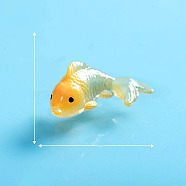 Resin Fish Mini Model, Micro Landscape Dollhouse Accessories, Pretending Prop Decorations, Yellow, 22x13mm(PW-WG86ABC-01)