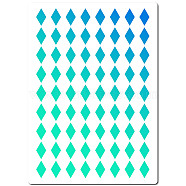 PET Plastic Hollow Out Drawing Painting Stencils Templates, Rectangle, Rhombus, 297x210mm(DIY-WH0284-023)