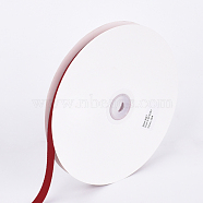 Polyester Ribbon, Herringbone Ribbon, Dark Red, 3/8 inch(9mm), about 50yards/roll(45.72m/roll)(OCOR-Q044-9mm-16)