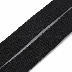 Polycotton Ribbon, Webbing Strap for Bag Strap Making, Black, 1 inch(25mm)(OCOR-WH0058-58B-01)