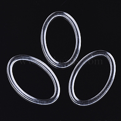Transparent Linking Rings, Oval, Clear, 56.5x36x3.5mm, Inner Diameter: 47x27mm(X-TACR-N009-15)