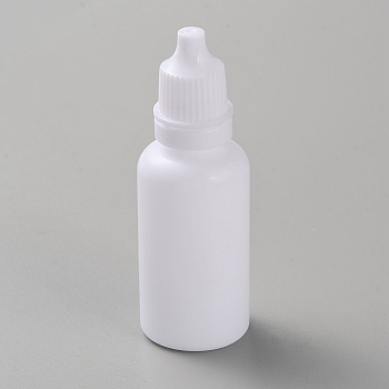 Plastic Glue Bottles, White, 2.5x7.45cm, Inner Diameter: 0.85cm, Capacity: 20ml(0.68fl. oz)