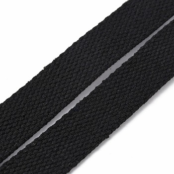 Polycotton Ribbon, Webbing Strap for Bag Strap Making, Black, 1 inch(25mm)