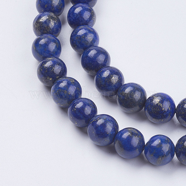 Brins de perles de lapis-lazuli naturel(G-K269-02-8mm)-3
