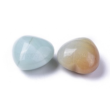 fleur naturelle amazonite coeur pierre d'amour(G-F659-B03)-2