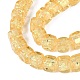 perles &agrave; la main en verre de feuille brins(FOIL-Q002-04H)-3