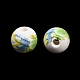Floral Printed Porcelain Beads(PORC-Q199-10mm-10)-4