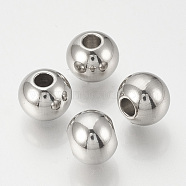 201 Stainless Steel Beads, Rondelle, Stainless Steel Color, 8x6mm, Hole: 3mm(STAS-R094-22)
