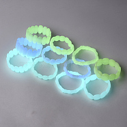 Synthetic Luminous Stone Stretch Bracelets, Mixed Shape, Mixed Color, 2 inch~2-1/8 inch(5~5.5cm)(BJEW-S039-04)