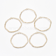 Alloy Pendants, Ring, Light Gold, 41~42.5x44~45x1.5mm, Hole: 2.5x1.5mm(PALLOY-S177-16A)