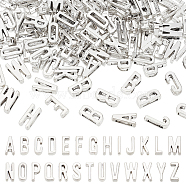 Tibetan Style Alloy Alphabet Slide Charms, Including Letter A~Z, Antique Silver, 10.8x7.4x1.8cm, 130pcs/box(TIBEP-PH0004-49AS)