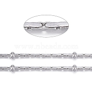 304 Stainless Steel Coreana Chains, with Rondelle Beads, Soldered, with Spool, Stainless Steel Color,0.8mm, Rondelle: 2x1mm, about 32.8 Feet(10m)/roll(CHS-F011-16A-P)