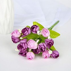 Plastic Eucalyptus Artificial Flower, for Wedding Party Home Room Decoration Marriage Accessories, Dark Orchid, 240mm(PW23051078915)