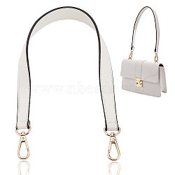 Imitation Leather Bag Straps, with Alloy Swivel Clas, WhiteSmoke, 50.4x1.55cm(FIND-WH0126-237A)