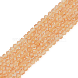Glass Beads Strands, Faceted, Rondelle, Peru, 8x6mm, Hole: 1mm, about 65~68pcs/strand, 15.7~16.1 inch(40~41cm)(EGLA-A034-T8mm-D23)