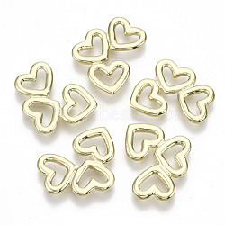 Rack Plating Alloy Filigree Joiners Links, Cadmium Free & Lead Free, Heart, Light Gold, 16x21x2mm(PALLOY-S132-186-RS)