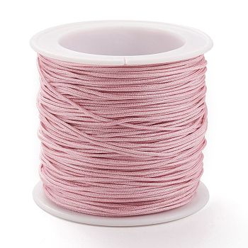 Nylon Thread, DIY Material for Jewelry Making, Pearl Pink, 1mm, 100yards/roll