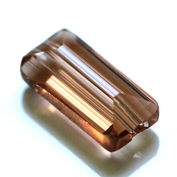 Imitation Austrian Crystal Beads, Grade AAA, Faceted, Rectangle, PeachPuff, 4.55x8x3mm, Hole: 0.7~0.9mm