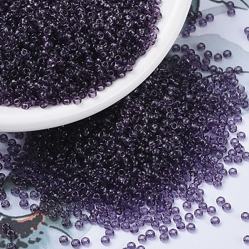 MIYUKI Round Rocailles Beads, Japanese Seed Beads, 11/0, (RR157) Transparent Amethyst, 2x1.3mm, Hole: 0.8mm, about 1111pcs/10g