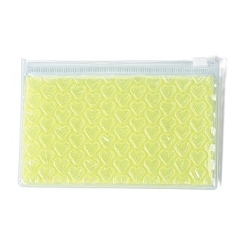PVC Bubble Out Bags, Zip Lock Bags, for Jewelry Storage, Jewelry Organizer Portable, Rectangle, Green Yellow, 15x10x0.7cm