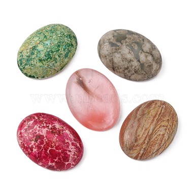 30mm Mixed Color Oval Mixed Stone Cabochons