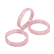 Pulseras elásticas naturales de piedras preciosas de cuarzo rosa(BJEW-F406-B04)-1