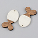 Opaque Resin & Walnut Wood Pendants(RESI-S389-053A-C04)-1
