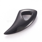 304 Stainless Steel Pendants, Scabbard, Black, 52x24x8.5mm, Hole: 11x12mm(STAS-F218-04B)