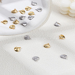 20Pcs 2 Colors 304 Stainless Steel Charms, Scallop, Mixed Color, 14x13x4mm, Hole: 1mm, 10pcs/color(STAS-LP0003-78)