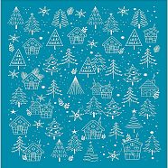 Silk Screen Printing Stencil, for Painting on Wood, DIY Decoration T-Shirt Fabric, Snowflake Pattern, 12.7x10cm(DIY-WH0341-014)