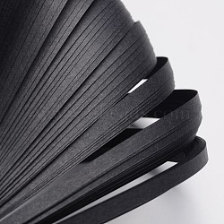 Quilling Paper Strips, Black, 530x5mm, about 120strips/bag(DIY-J001-5mm-B35)