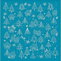 Silk Screen Printing Stencil, for Painting on Wood, DIY Decoration T-Shirt Fabric, Snowflake Pattern, 12.7x10cm(DIY-WH0341-014)