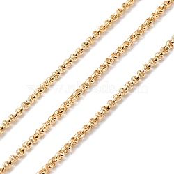 Brass Rolo Chains, Soldered, Real 14K Gold Filled, Link: 2x1mm(CHC-M023-21G)