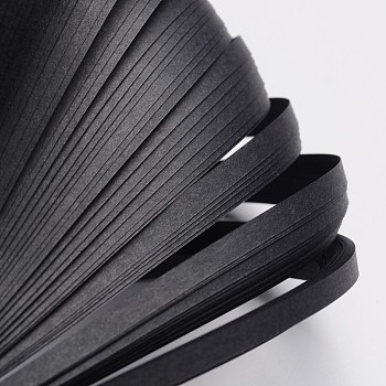 Quilling Paper Strips, Black, 530x5mm, about 120strips/bag