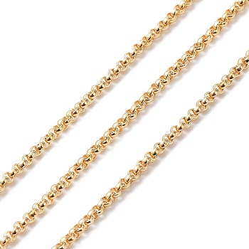 Brass Rolo Chains, Soldered, Real 14K Gold Filled, Link: 2x1mm