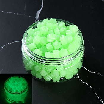 150Pcs Luminous Sealing Wax Particles, for Retro Seal Stamp, Cat Paw Print, Lime, 9x9mm