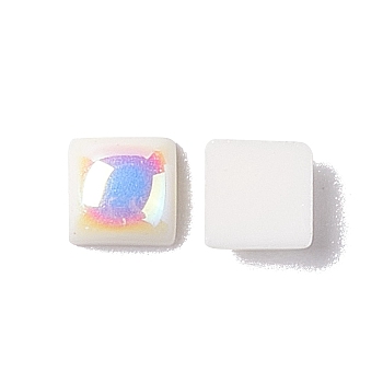 ABS Plastic Nail Art Decoration Accessories, Square, Creamy White, 4x4x2mm, about 5000pcs/bag