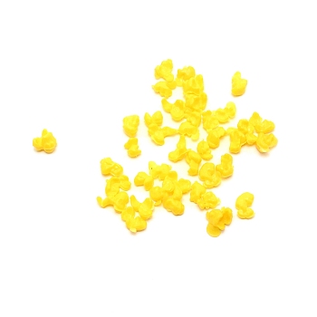 DIY PVC Artificial Resin Popcorn, Artificial Food Decoration, Yellow, 8~13x6~11x4~9mm, about 20g/bag