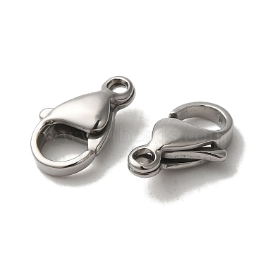 Tarnish Resistant 304 Stainless Steel Lobster Claw Clasps(STAS-R050-11x7mm)-2