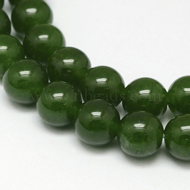 10mm DarkGreen Round TaiWan Jade Beads