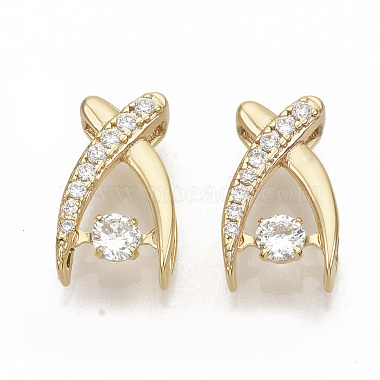 Real Gold Plated Clear Others Brass+Cubic Zirconia Charms