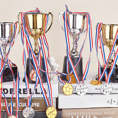 24 個 3 色のプラスチック製スポーツ大会メダル(NJEW-CN0001-01)-4