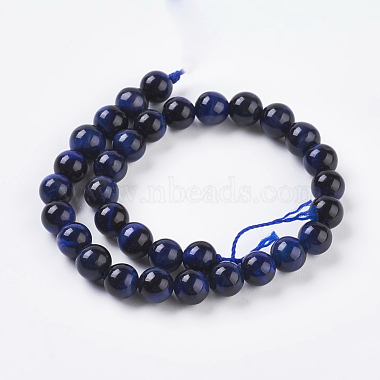 Natural Blue Tiger Eye Beads Strands(X-G-G099-6mm-13)-2